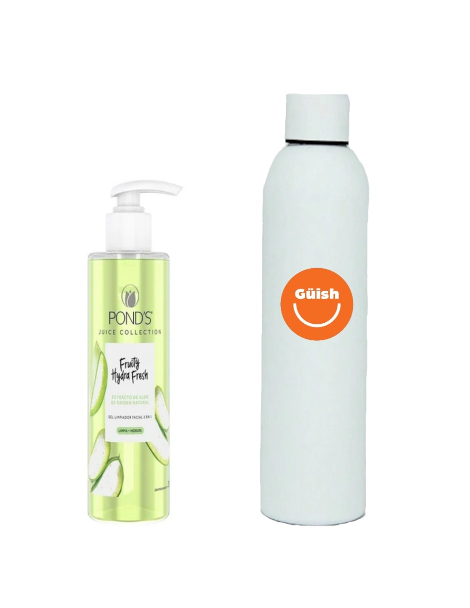 Pond's Gel Limpiador Facial Fruity Hydra Fresh Aloe + Termo De Agua De Regalo Güish