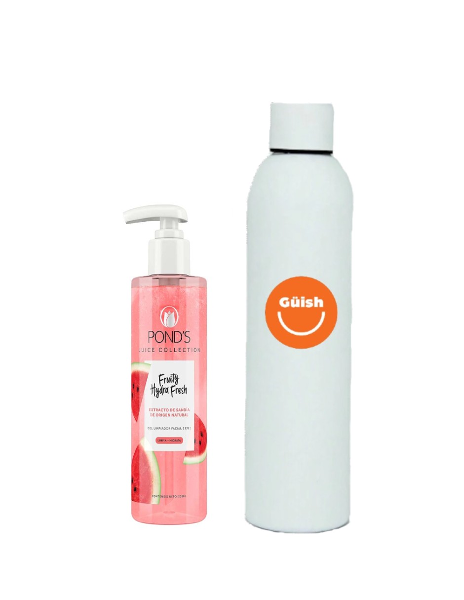 Foto 2 pulgar | Pond's Gel Limpiador Facial Fruity Hydra Fresh Sandía + Termo De Agua De Regalo Güish