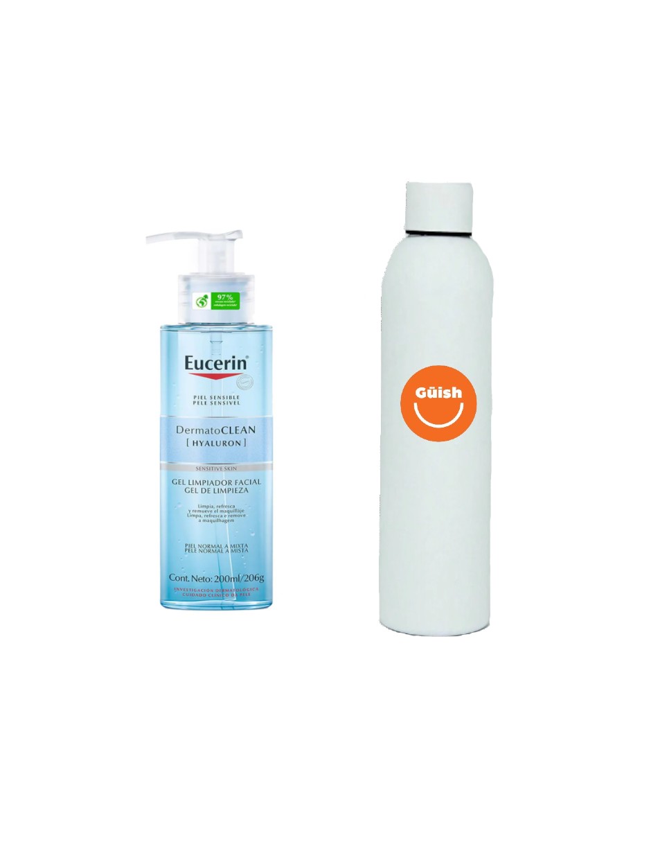 Foto 2 pulgar | Gel Limpiador Facial Dermatoclean Piel Normal A Mixta + Termo De Agua De Regalo Güish