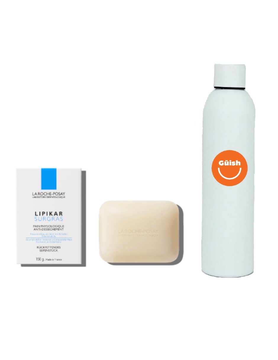 Barra Dermolimpiadora La Roche Posay Lipikar Surgras + Termo De Agua De Regalo Güish
