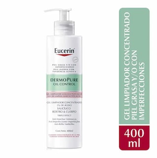 Foto 1 | Eucerin Dermopure Oil Control Gel Limpiador Facial 400ml Para Piel Grasa, Sensible, Con Acné Y Puntos Negros