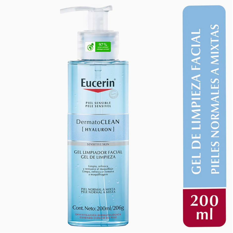 Foto 2 pulgar | Eucerin Dermatoclean Gel Limpiador Facial 200ml | Piel Normal A Mixta, Limpia, Hidrata Y Remueve Impurezas