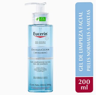 Foto 1 | Eucerin Dermatoclean Gel Limpiador Facial 200ml | Piel Normal A Mixta, Limpia, Hidrata Y Remueve Impurezas