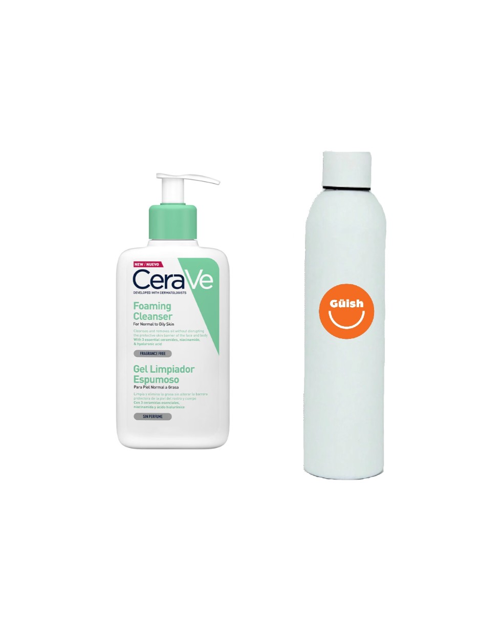 Gel Limpiador Espumoso Para Piel Normal A Grasa + Termo De Agua De Regalo Güish