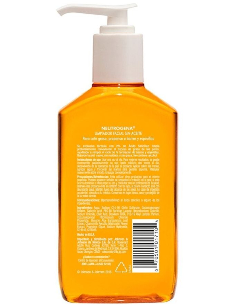 Foto 4 pulgar | Gel Limpiador Facial Neutrogena Oilfree Ácido Salicíl + Termo De Agua De Regalo Güish