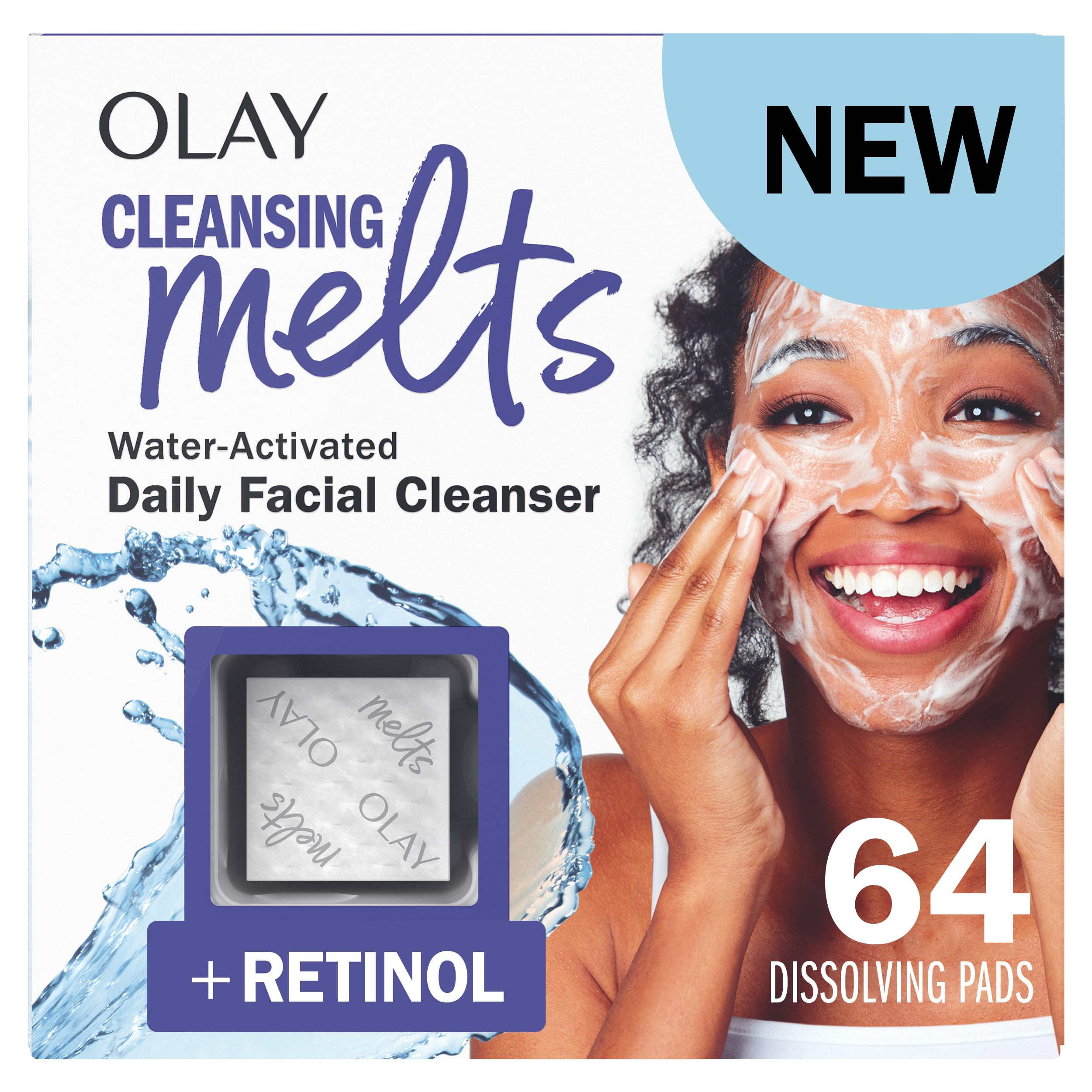 Foto 1 | Limpiador Facial Cleansing Melts + Retinol Olay, 64 Unidades (2 X 32 Unidades) - Venta Internacional.