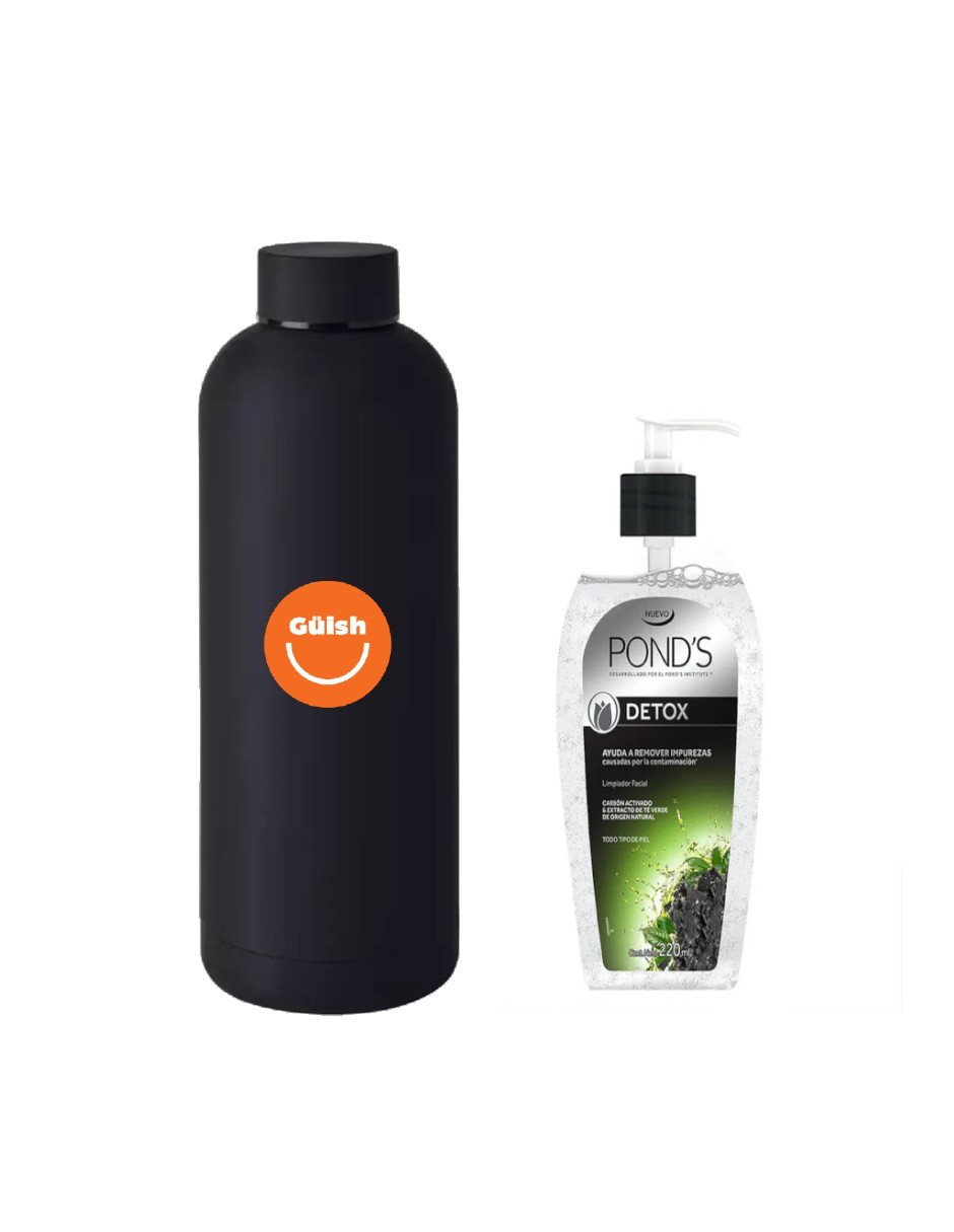 Pond's Limpiador Facial Detox Con Carbón Activado + Termo Güish Gratis