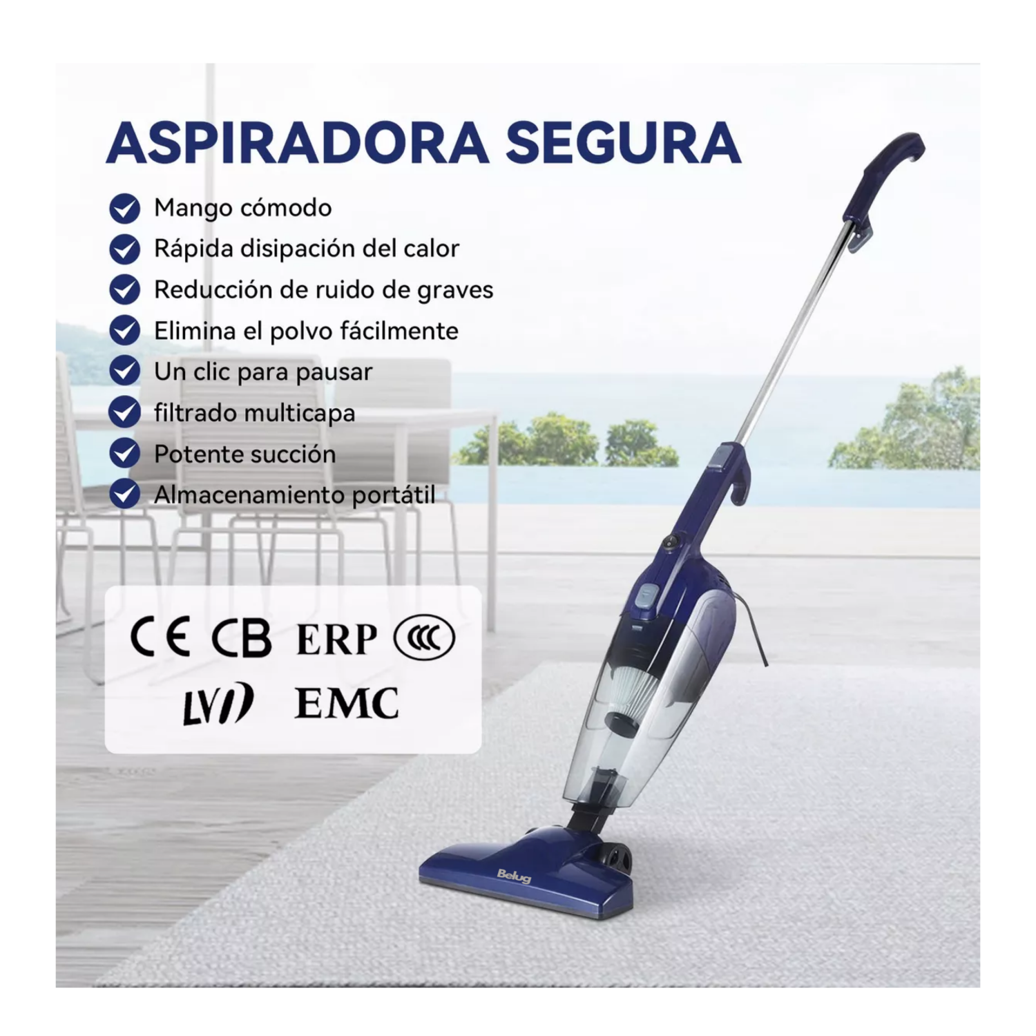 Foto 2 | Limpiador Facial Espátula Ultrasónica Skin Belug  Blanco