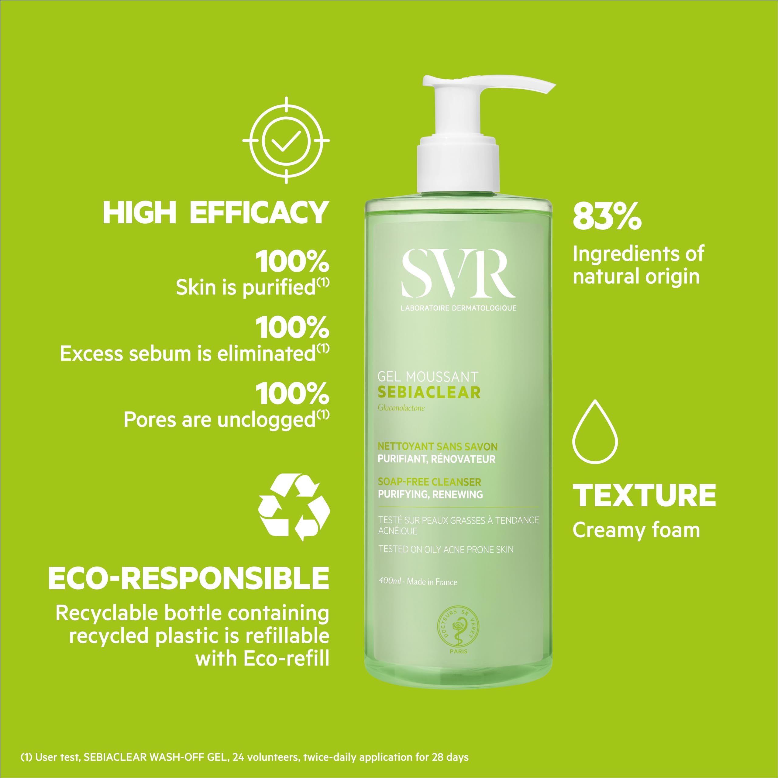 Foto 4 pulgar | Limpiador Facial Y Corporal Svr Sebiaclear Con Ácido Salicílico 400 Ml - Venta Internacional.