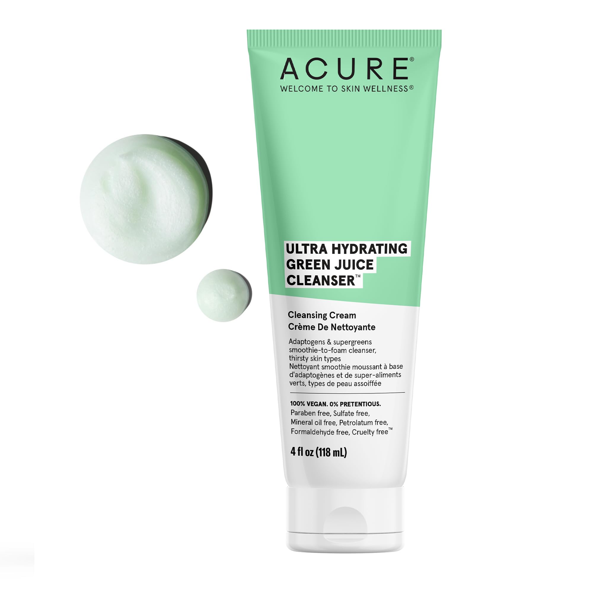 Foto 1 | Espuma Limpiadora Facial Acure Ultra Hydrating Green Juice 120 Ml - Venta Internacional.