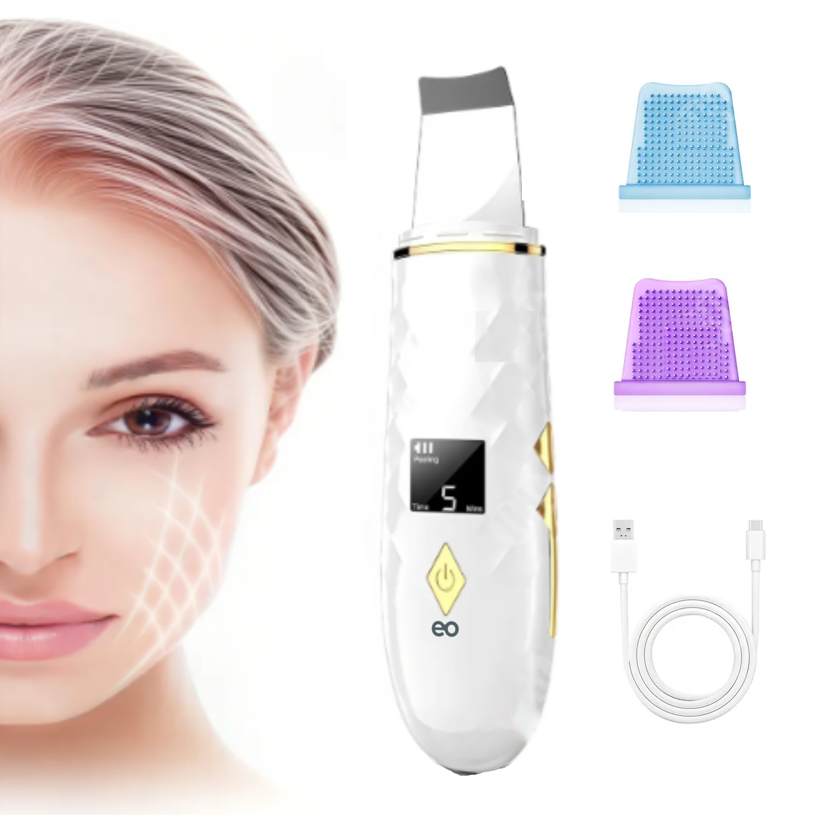 Foto 4 pulgar | Limpiador Ultrasónico Con 4 Modos Eliminación De Puntos Negros Y Limpieza Eo Safe Imports Esi-19019 Blanco