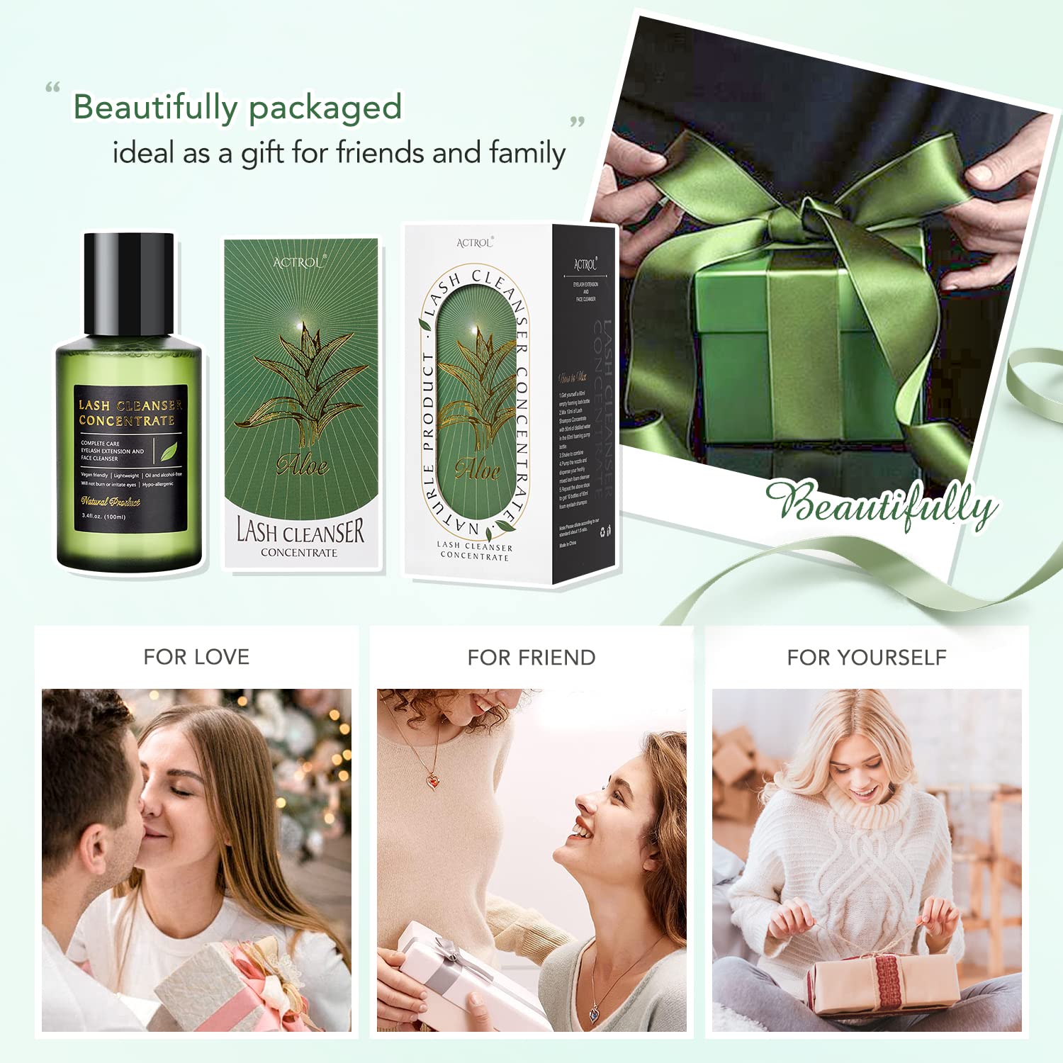 Foto 4 | Limpiador De Pestañas Concentrado Actrol Aloe 100 Ml Con Regalo De Bricolaje - Venta Internacional.