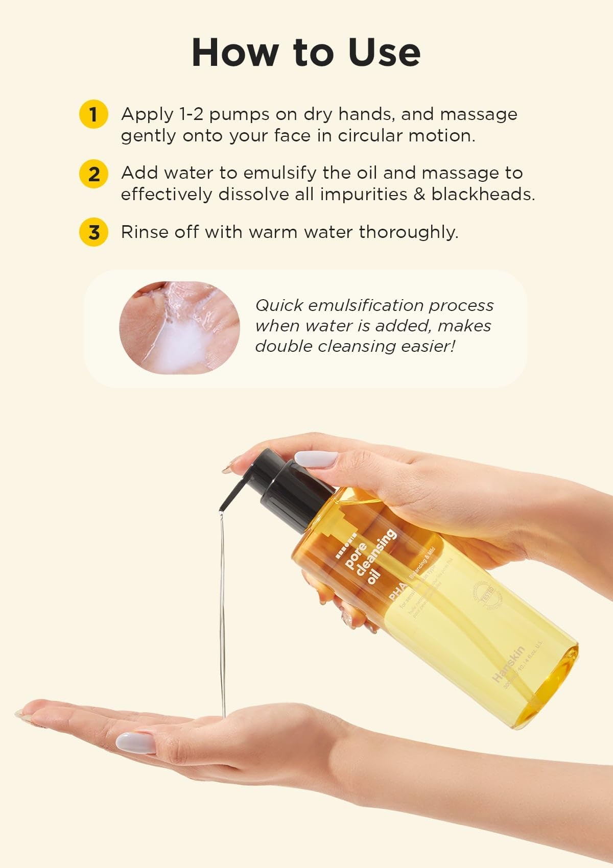 Foto 6 | Mini Set Desmaquillante Hanskin Pha, Aceite Limpiador De Poros, 30 Ml - Venta Internacional.