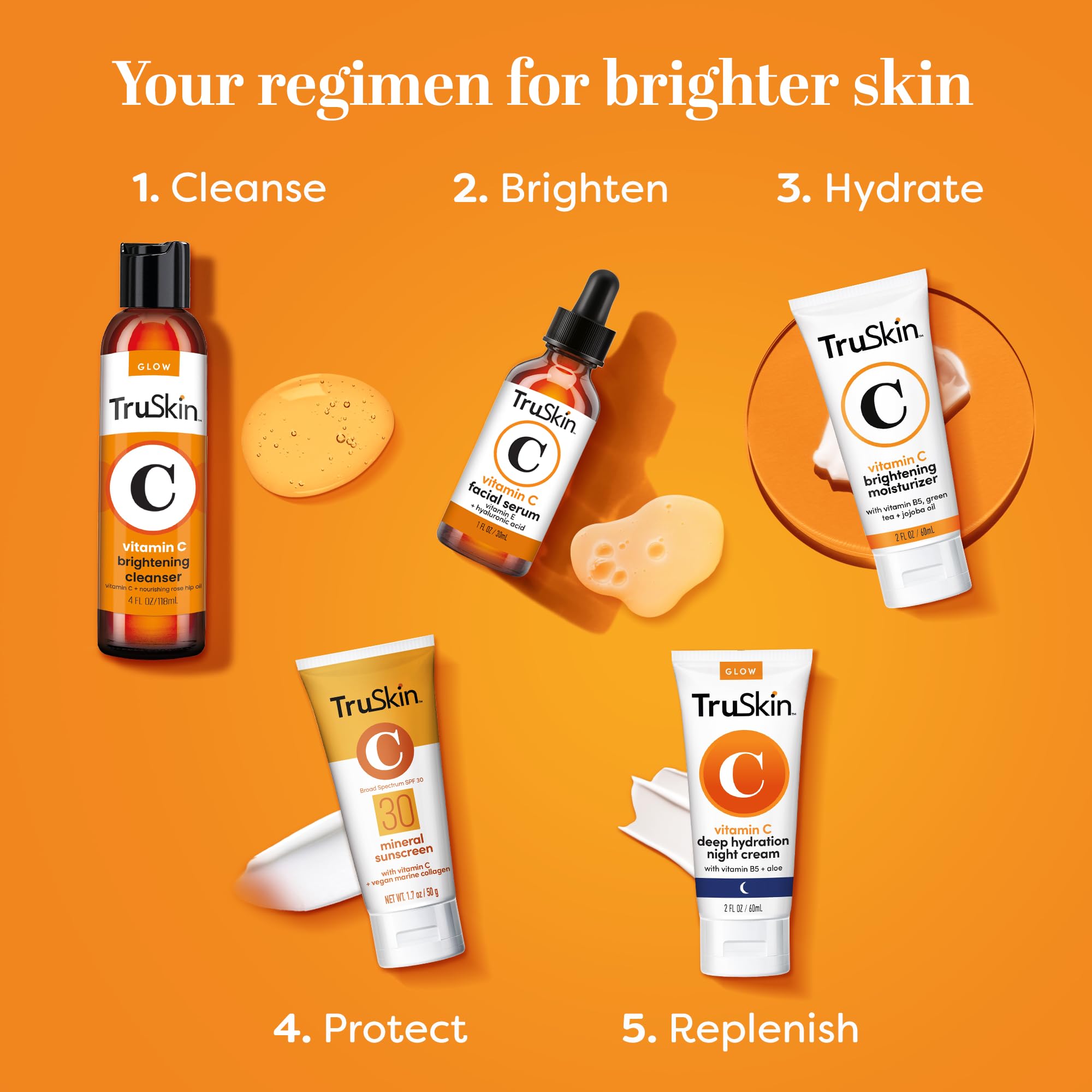 Foto 5 | Limpiador Truskin, Iluminador Con Vitamina C Y Vitaminas C Y E, 120 Ml - Venta Internacional.