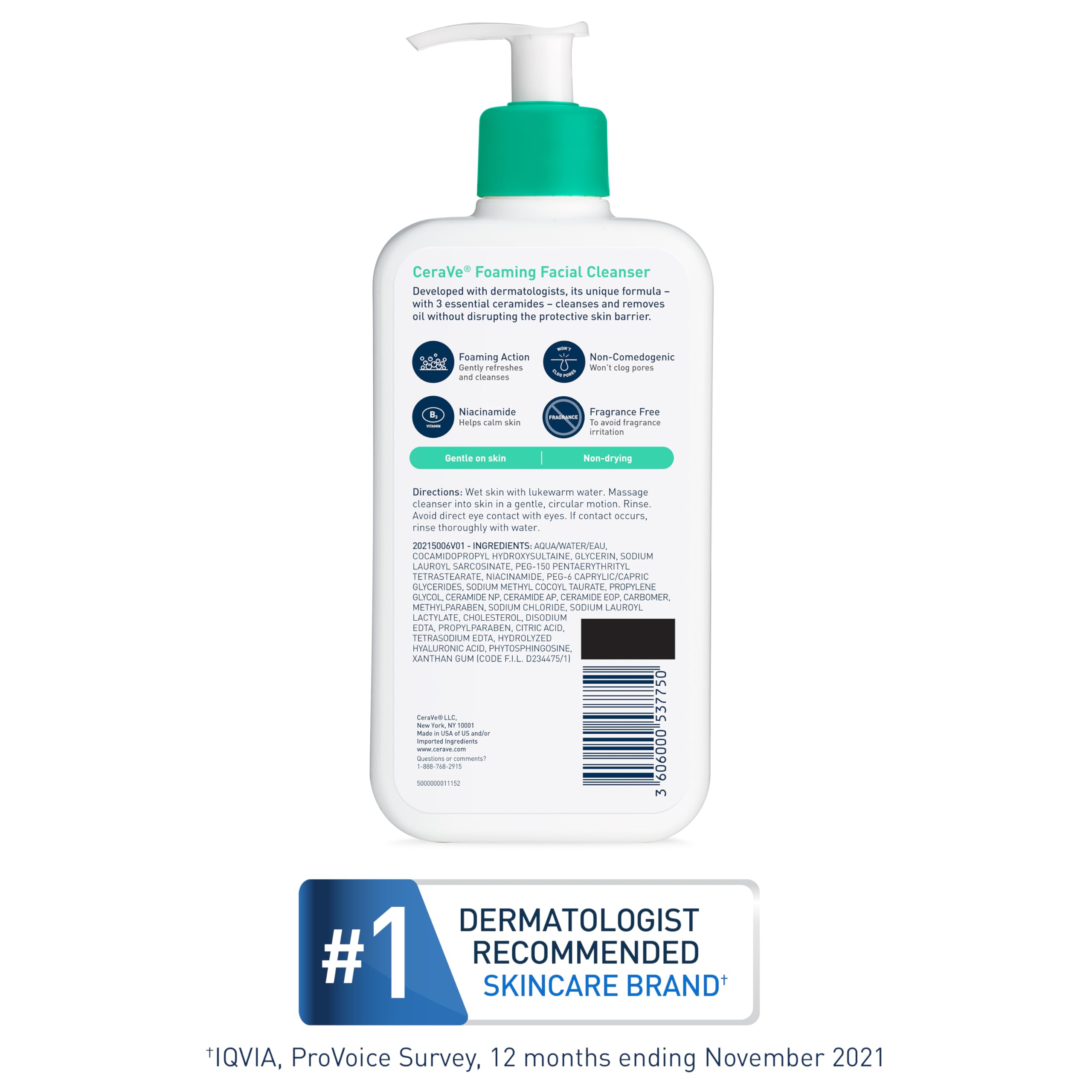 Foto 8 pulgar | Limpiador Facial Cerave, Gel De Limpieza Facial En Espuma Para Uso Diario, 240 Ml, Piel Aceitosa - Venta Internacional.