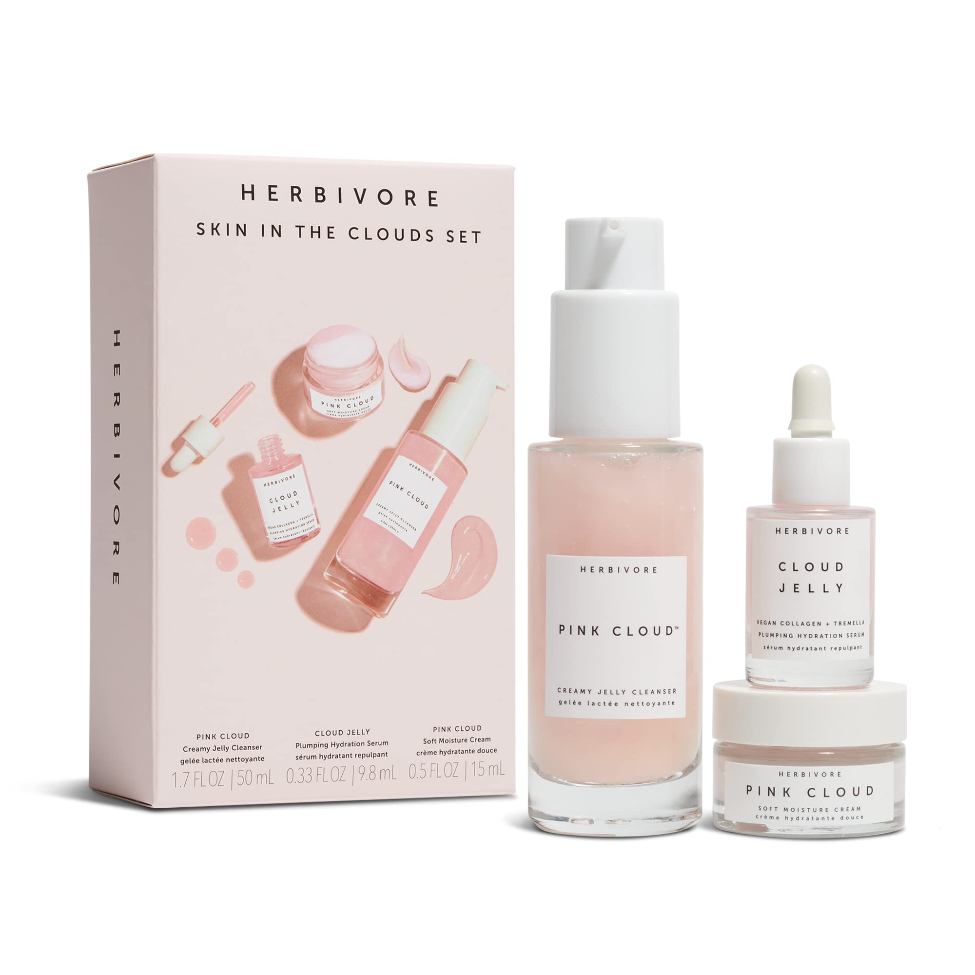 Foto 1 | Set De 3 Pasos Para Dar Volumen A La Piel En Las Nubes Herbivore De Skincare - Venta Internacional.