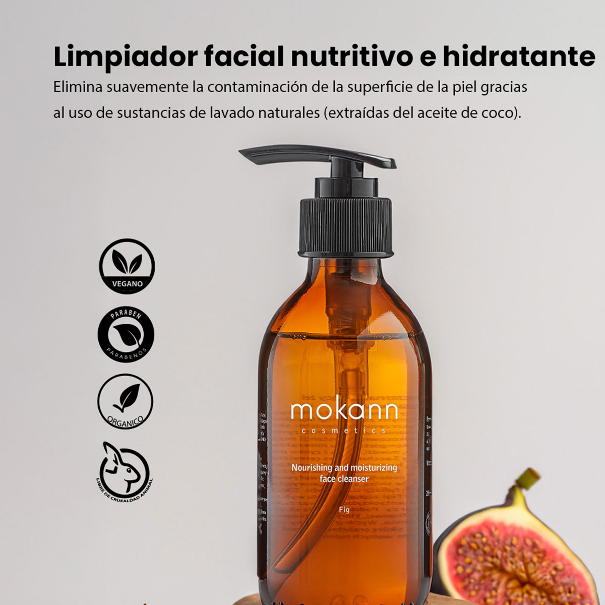 Foto 5 pulgar | Limpiador Facial Mokann Higo Minerales Biofermentados 200ml