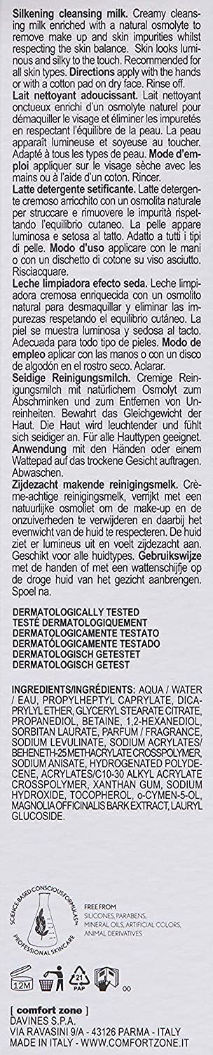 Foto 6 pulgar | [agente De Limpieza De La Piel] Leche Limpiadora Esencial Comfort Zone 200 Ml - Venta Internacional.
