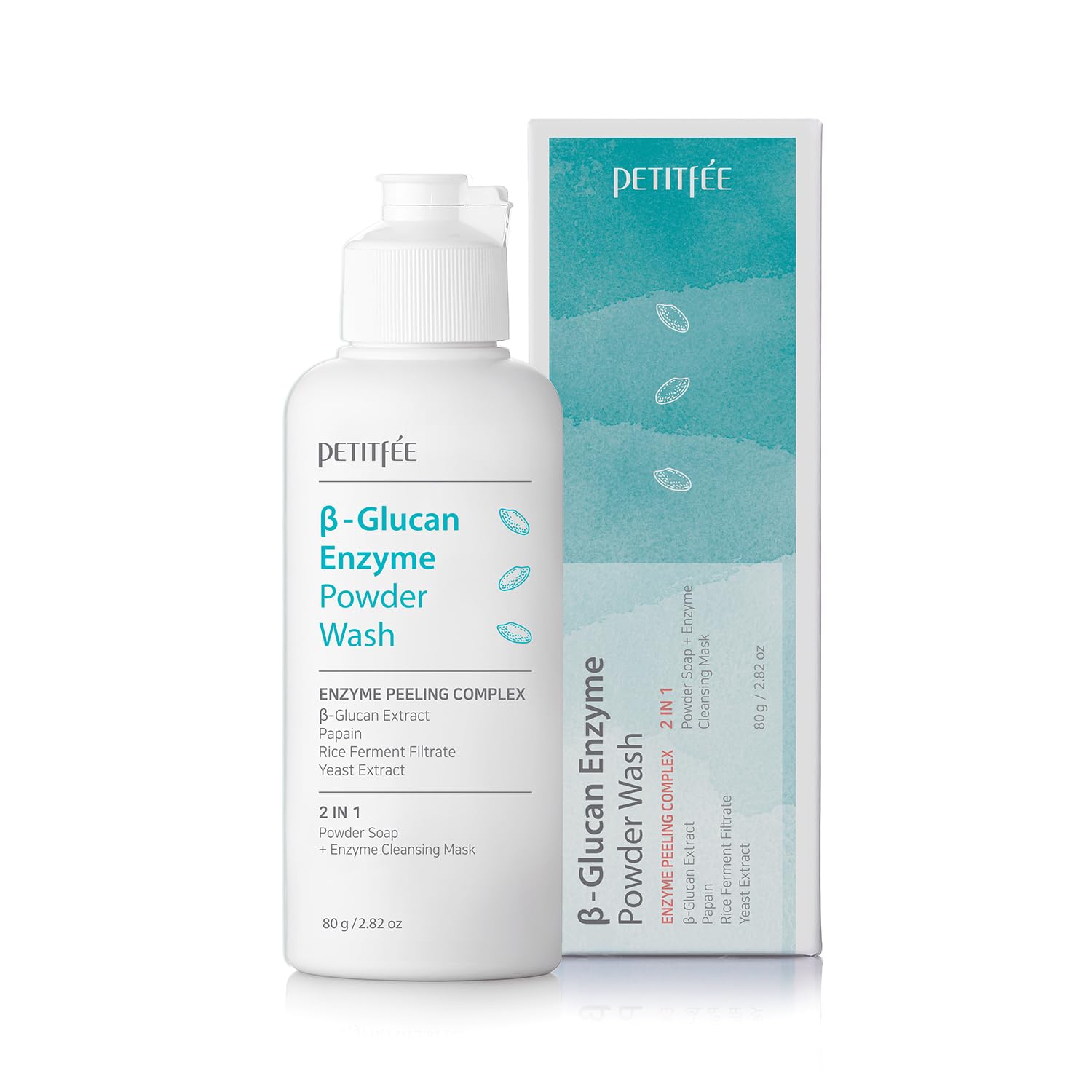 Foto 1 | Polvo Limpiador Petitfee B-glucan Enzyme Wash 80 G - Venta Internacional.