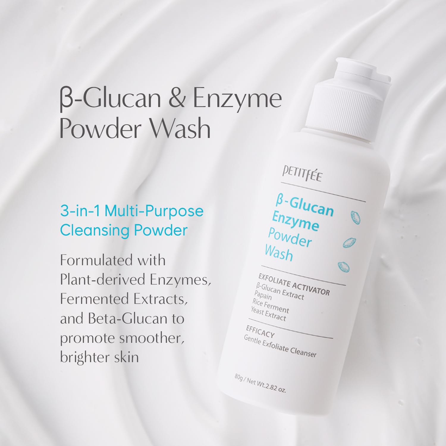 Foto 2 | Polvo Limpiador Petitfee B-glucan Enzyme Wash 80 G - Venta Internacional.