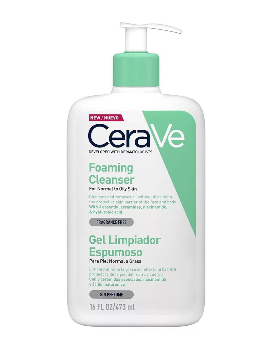Gel Cerave Limpiador Espumoso Piel Normal A Grasa