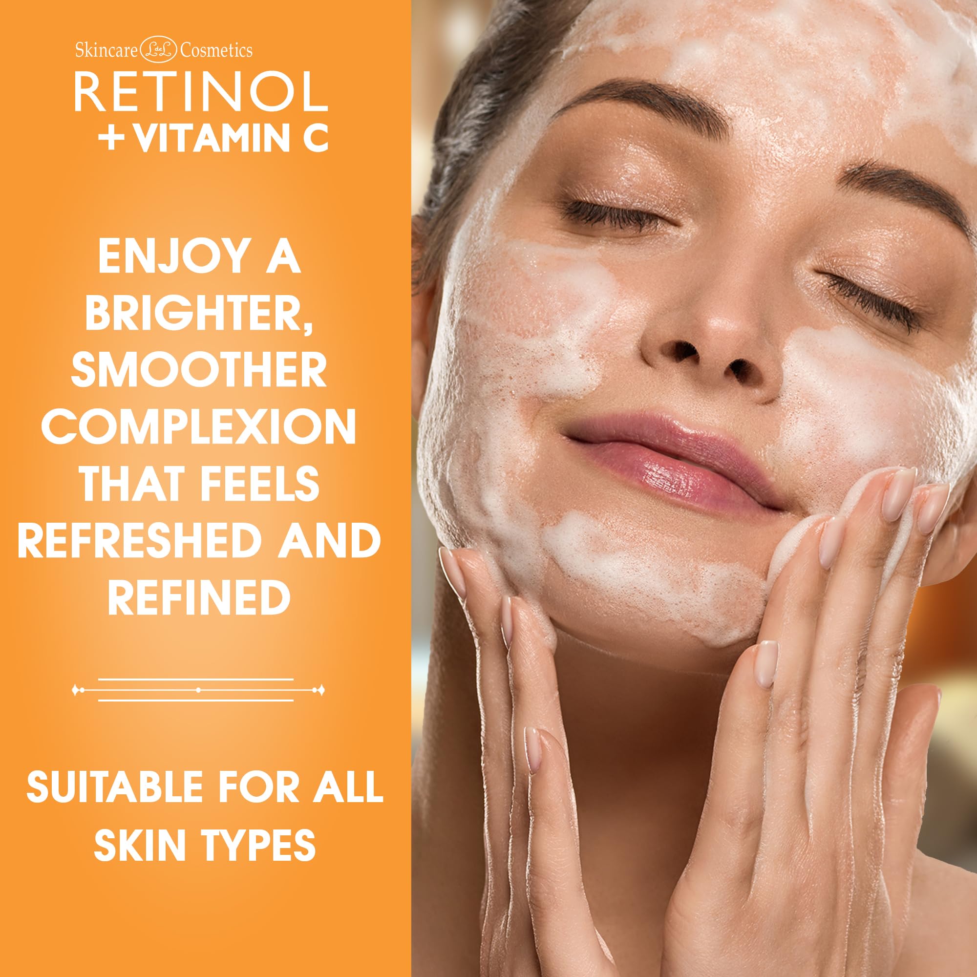 Foto 6 pulgar | Limpiador Facial Con Retinol Y Vitamina C, Iluminador, 120 Ml - Venta Internacional.