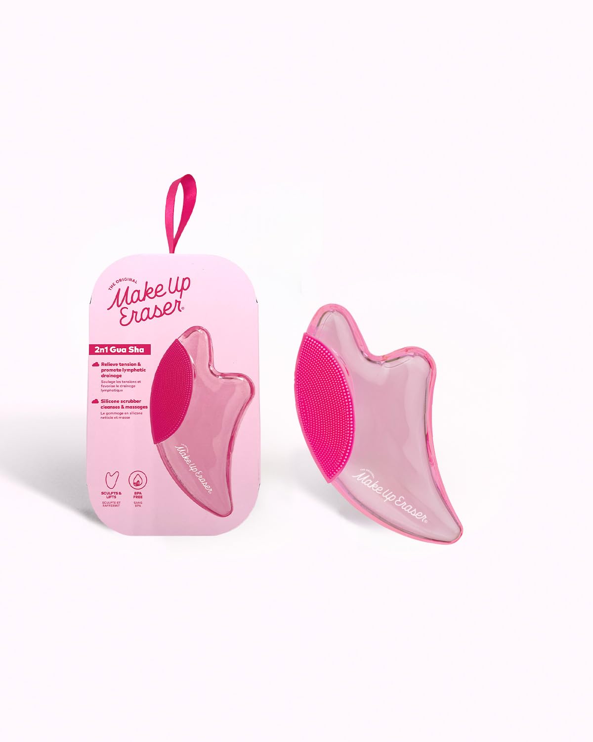 Foto 2 pulgar | Borrador De Maquillaje 2 En 1 Gua Sha Tool Puff Eraser, Estropajo De Silicona - Venta Internacional.