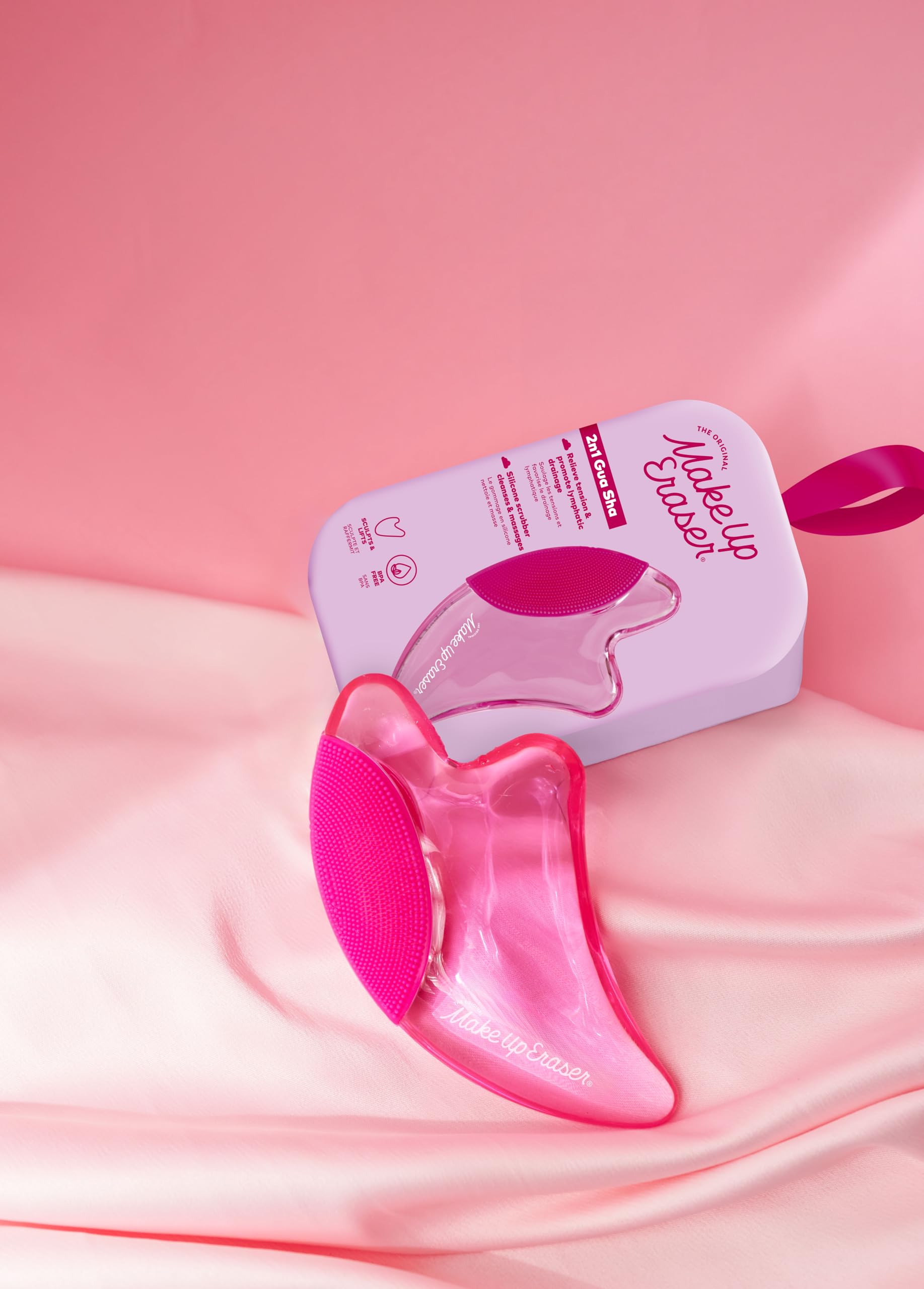 Foto 8 pulgar | Borrador De Maquillaje 2 En 1 Gua Sha Tool Puff Eraser, Estropajo De Silicona - Venta Internacional.