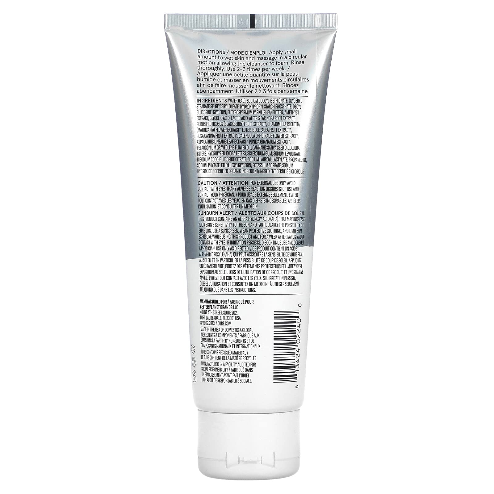 Foto 3 pulgar | Crema Limpiadora Acure Resurfacing Glicolic & Unicorn Root 120 Ml - Venta Internacional.