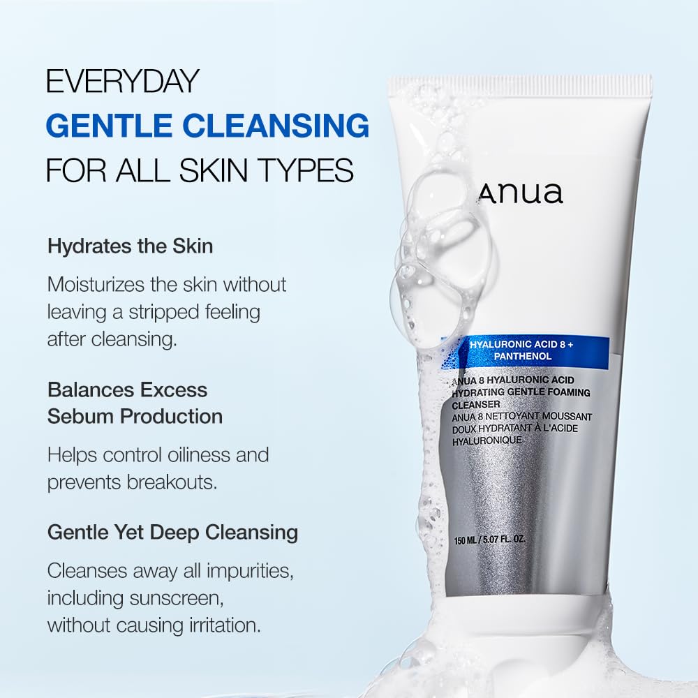 Foto 4 | Limpiador Anua Hidratante Suave Espumoso Con Ácido Hialurónico 150 Ml - Venta Internacional.