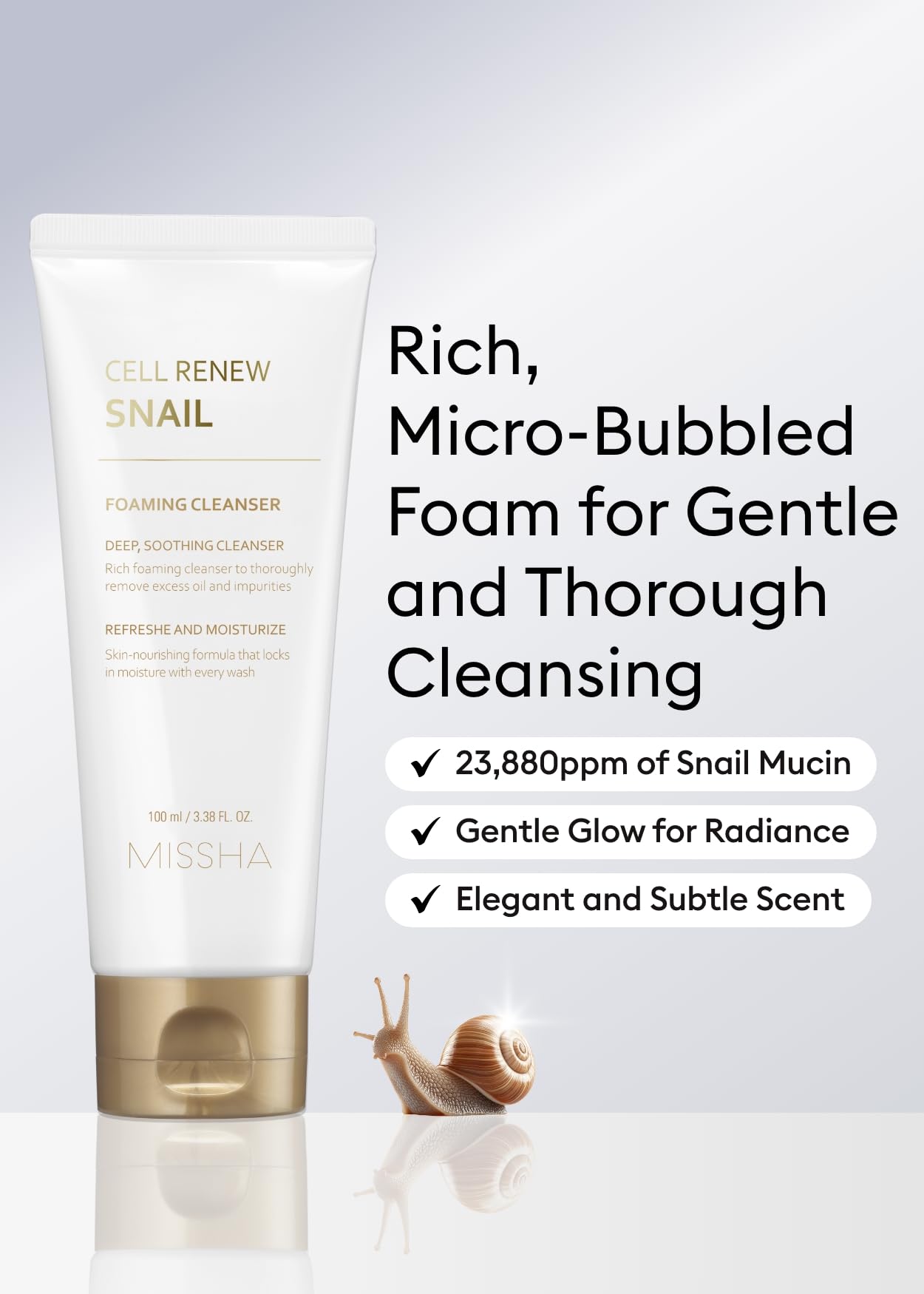 Foto 4 pulgar | Limpiador Espumoso Missha Cell Renew Snail 100 Ml Korean Skincare - Venta Internacional.