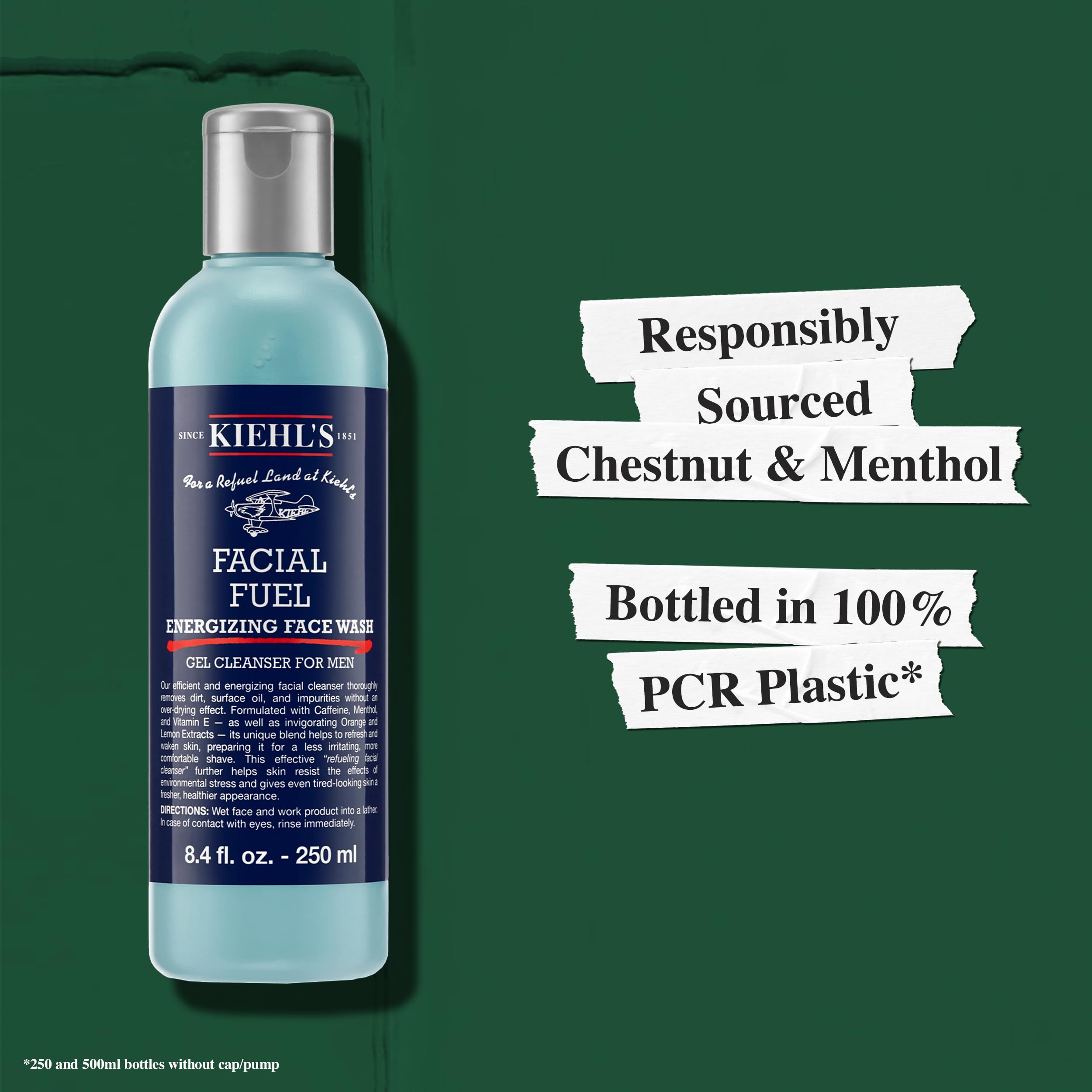 Foto 7 | Face Wash Kiehl's Facial Fuel Refreshing Gel Para Hombre, 500 Ml - Venta Internacional.