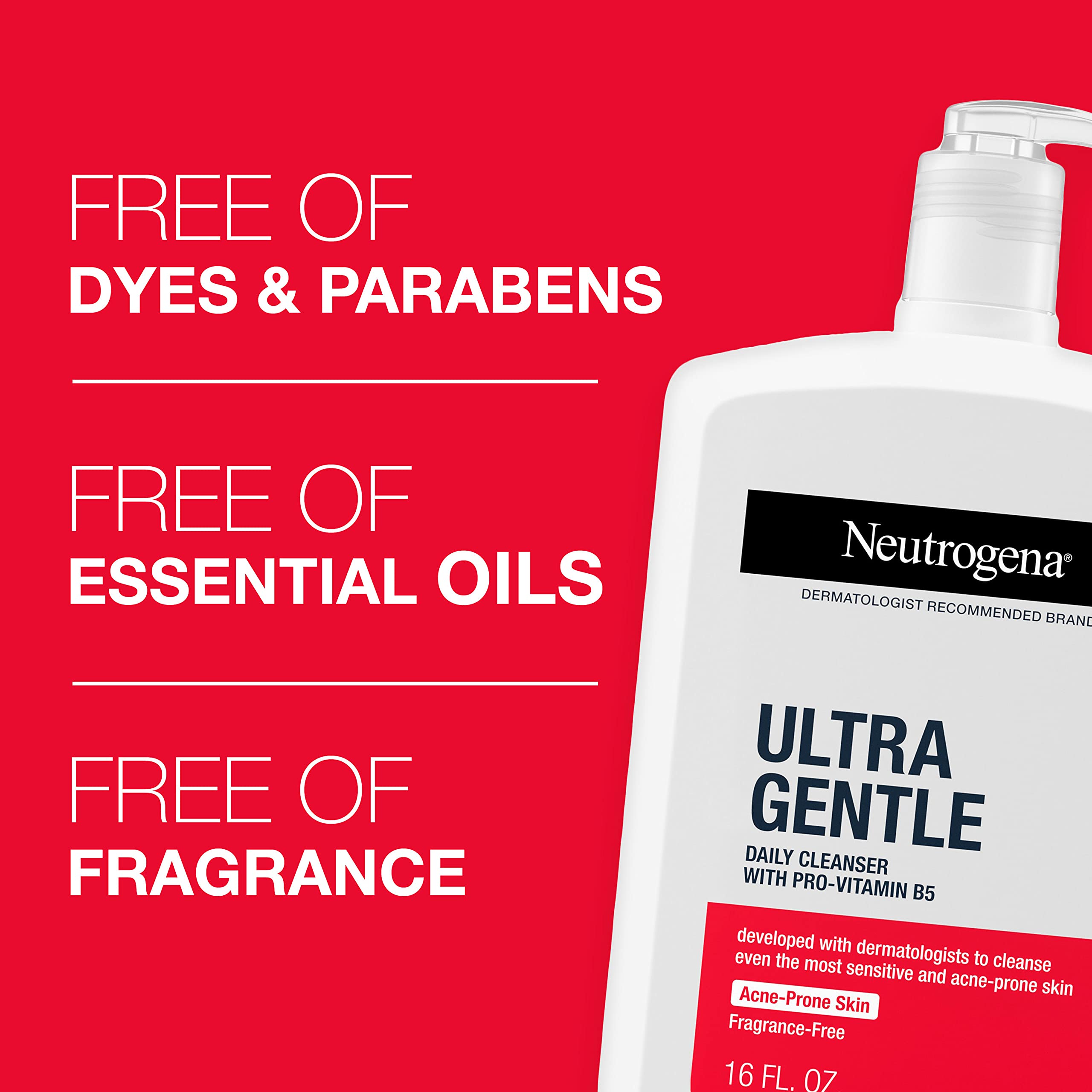 Foto 4 pulgar | Limpiador Facial Neutrogena Ultra Gentle Daily, 473 Ml, Piel Con Acné - Venta Internacional.