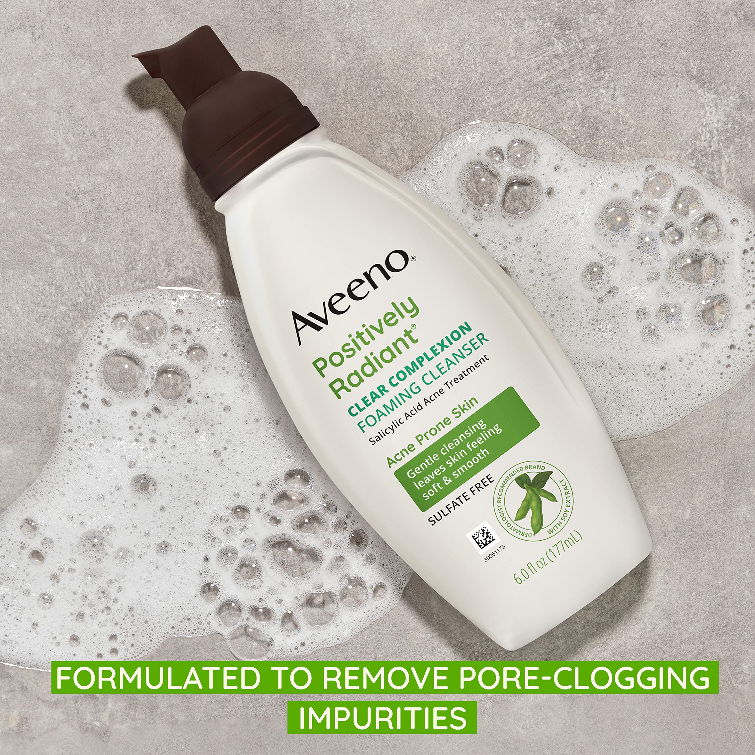 Foto 5 pulgar | Limpiador Facial Aveeno Clear Complexion Con Ácido Salicílico 180 Ml - Venta Internacional.