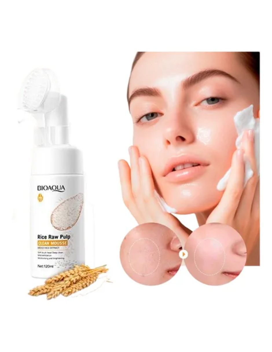 Foto 3 pulgar | Limpiador Facial Bioqua Rice Raw Pulp 120 Ml
