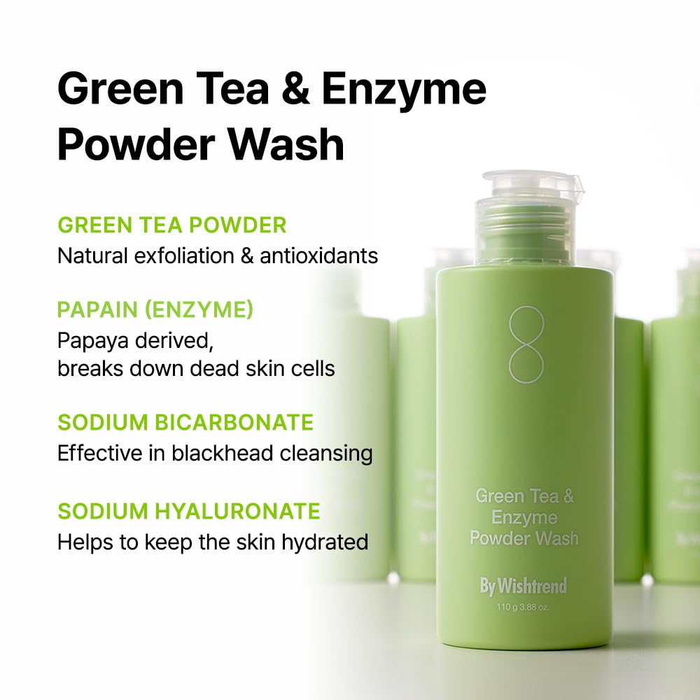 Foto 4 pulgar | Face Wash By Wishtrend, Té Verde Y Enzimas En Polvo, 110 G - Venta Internacional.