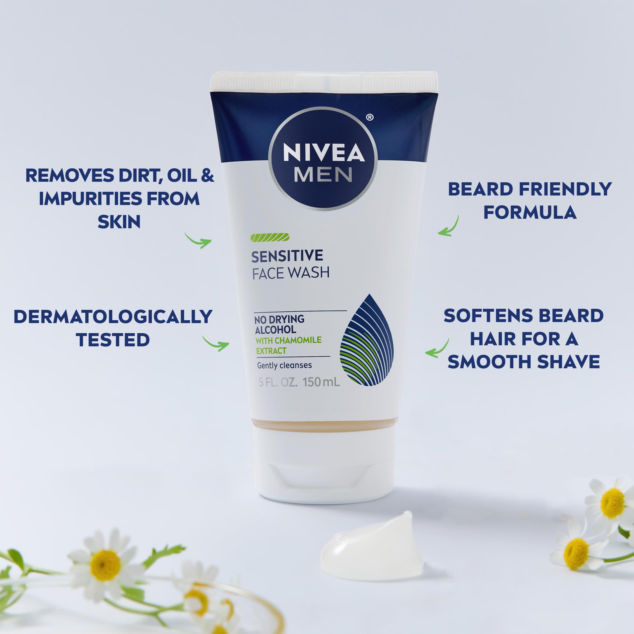 Foto 3 | Jabón Facial Nivea Men Sensitive Con Vitamina E, Tubo De 150 Ml - Venta Internacional.