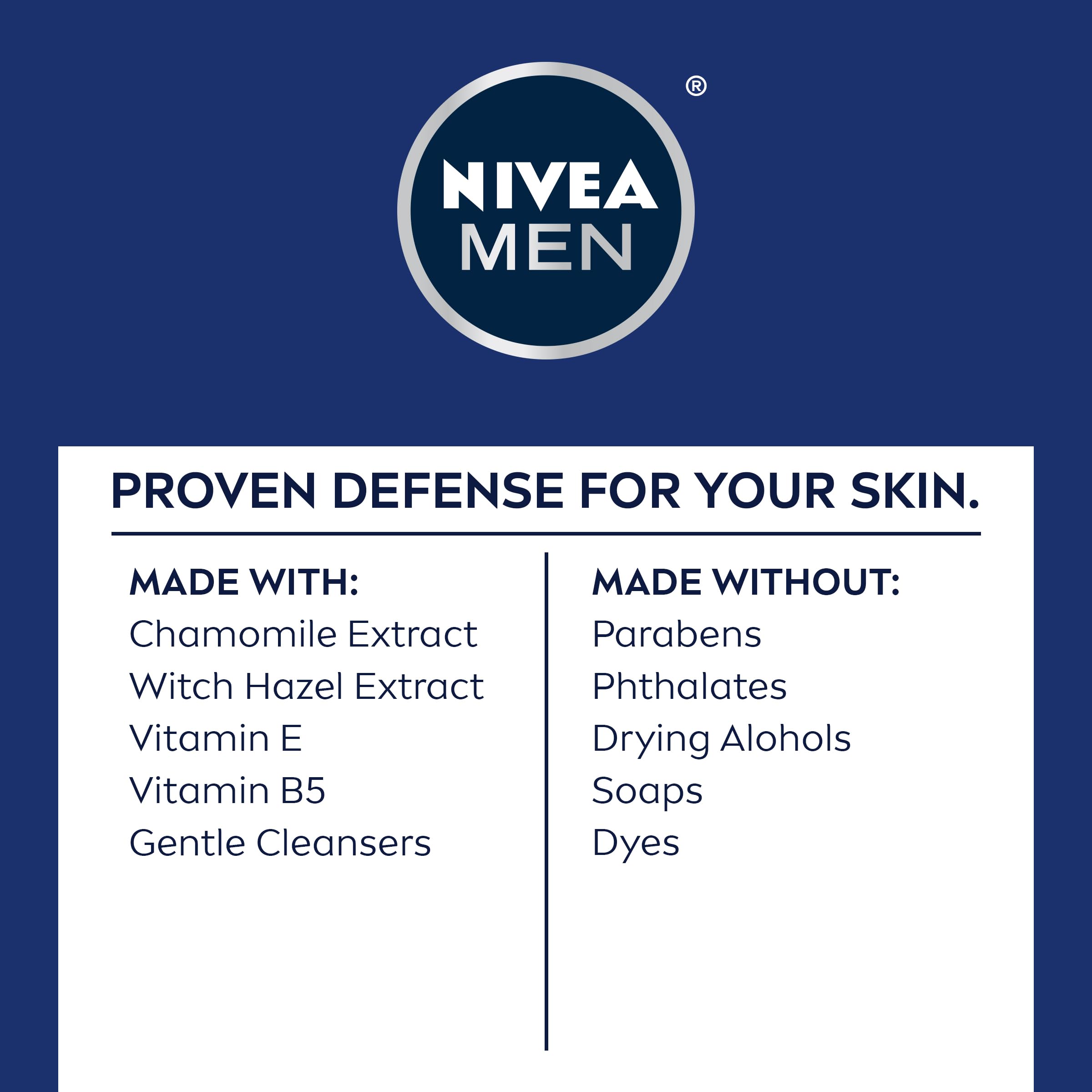 Foto 5 pulgar | Jabón Facial Nivea Men Sensitive Con Vitamina E, Tubo De 150 Ml - Venta Internacional.