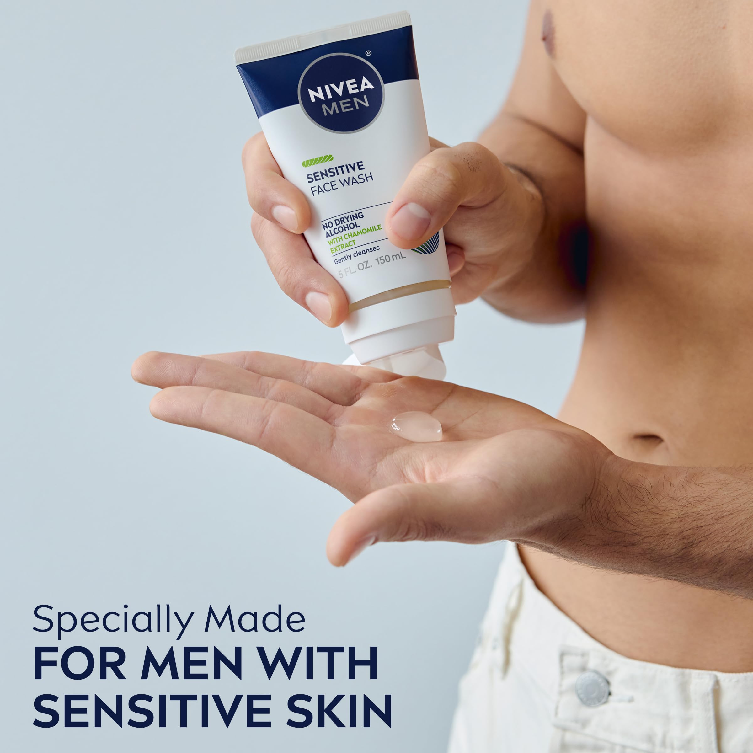 Foto 6 pulgar | Jabón Facial Nivea Men Sensitive Con Vitamina E, Tubo De 150 Ml - Venta Internacional.