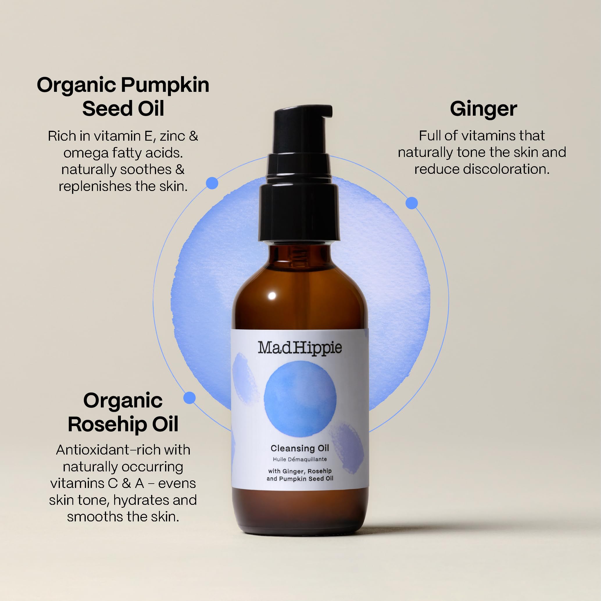 Foto 4 | Aceite Limpiador Mad Hippie Deep Cleansing Con Vitamina C 60 Ml - Venta Internacional.