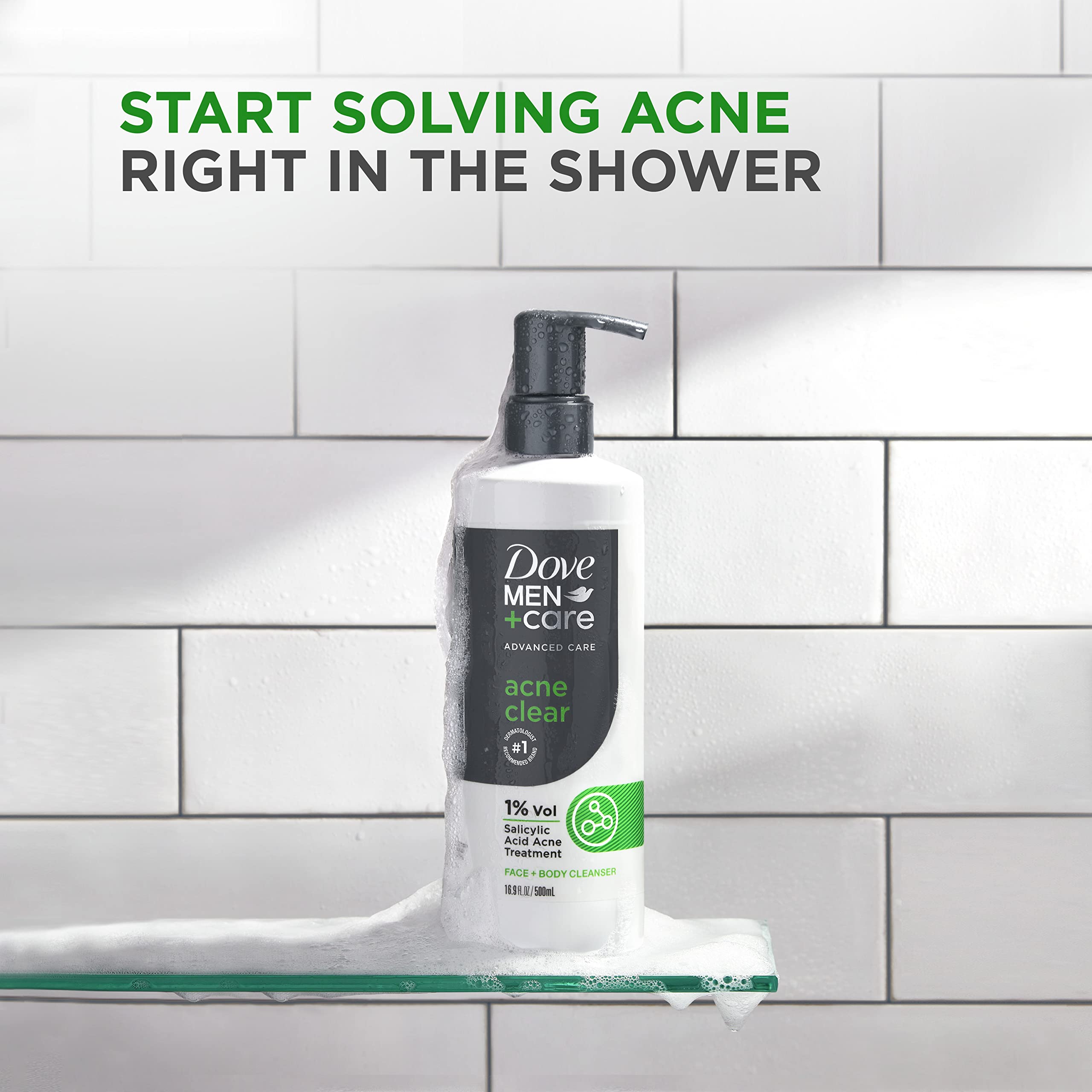 Foto 3 pulgar | Limpiador Dove Men + Care Advanced Care Acne Clear, 500 Ml, Paquete De 3 - Venta Internacional.
