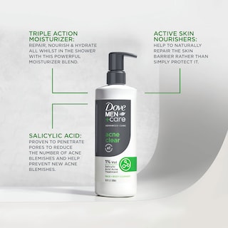 Foto 5 | Limpiador Dove Men + Care Advanced Care Acne Clear, 500 Ml, Paquete De 3 - Venta Internacional.