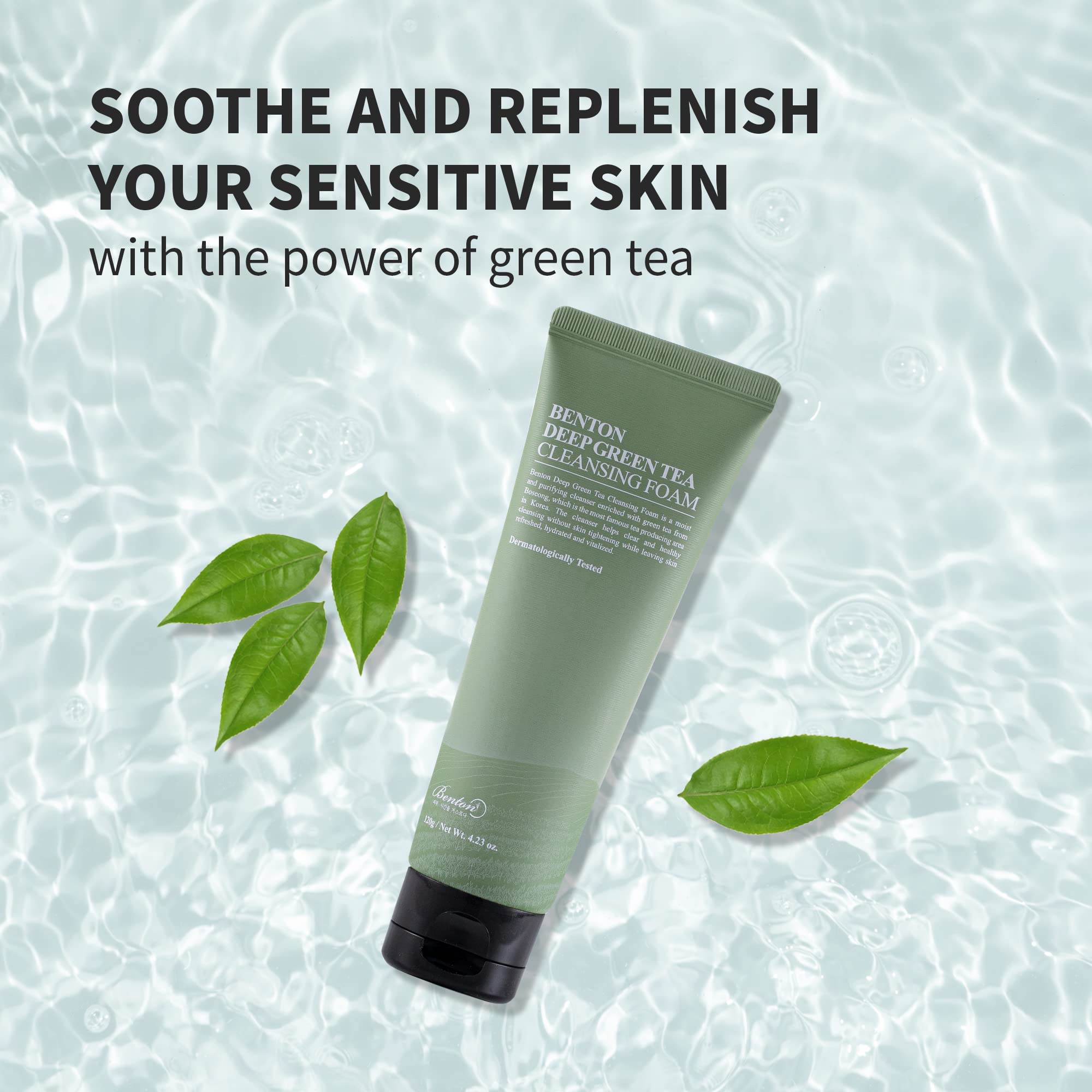Foto 3 pulgar | Limpiador Facial Benton Deep Green Tea Natural Face Wash - Venta Internacional.