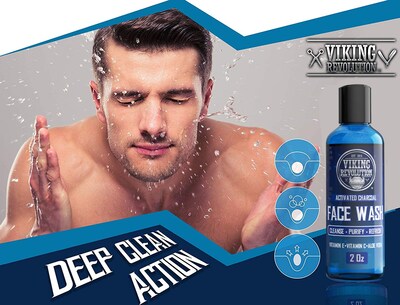 Foto 3 | Limpiador Facial Viking Revolution Charcoal 240 Ml Para Hombre, 2 Piezas - Venta Internacional.