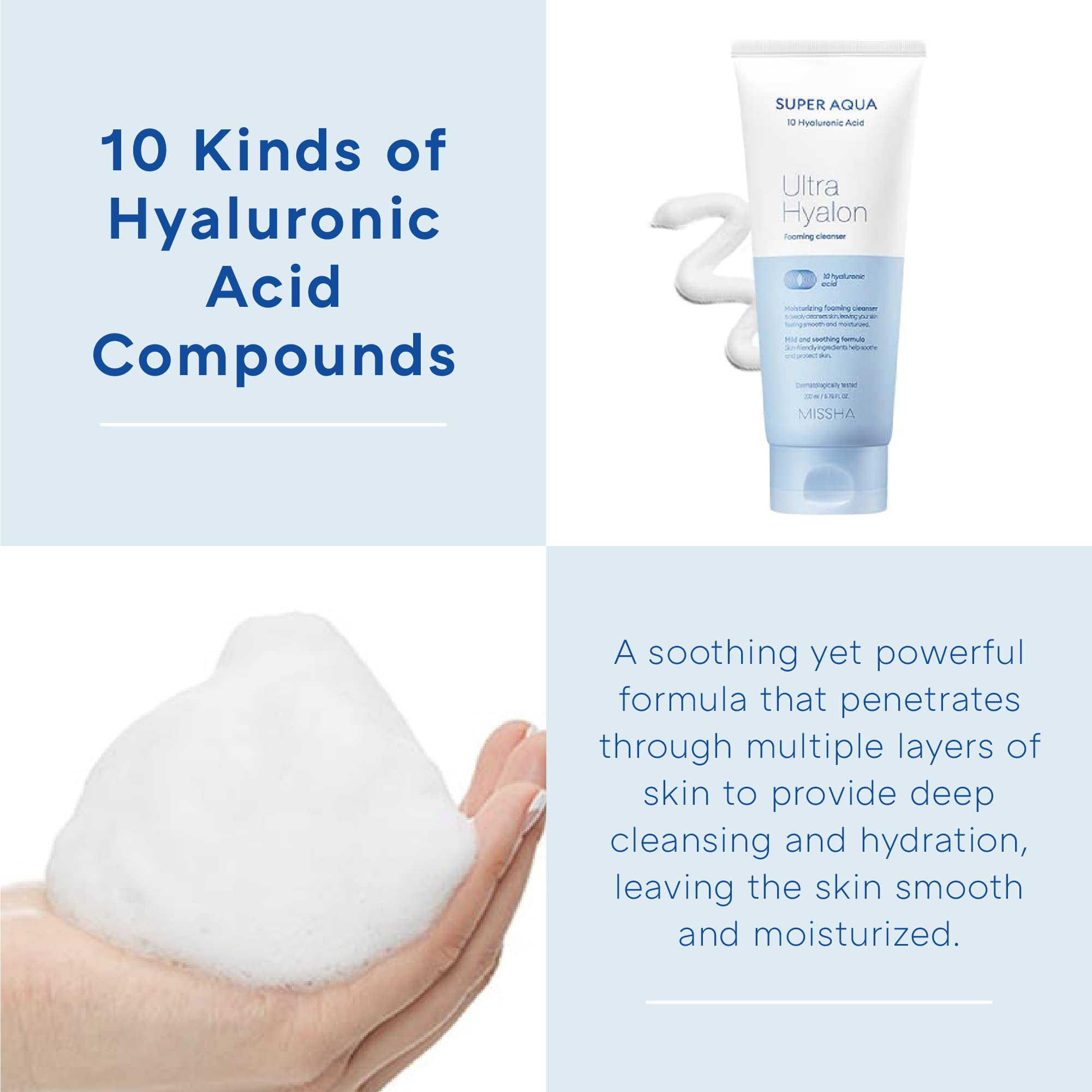 Foto 5 pulgar | Limpiador Facial Missha Super Aqua Ultra Hyalron - Venta Internacional.