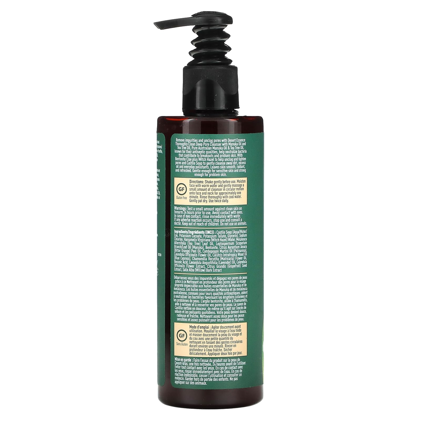 Foto 3 pulgar | Limpiador Desert Essence Deep Pore Con Aceite De Manuka 177 Ml - Venta Internacional.