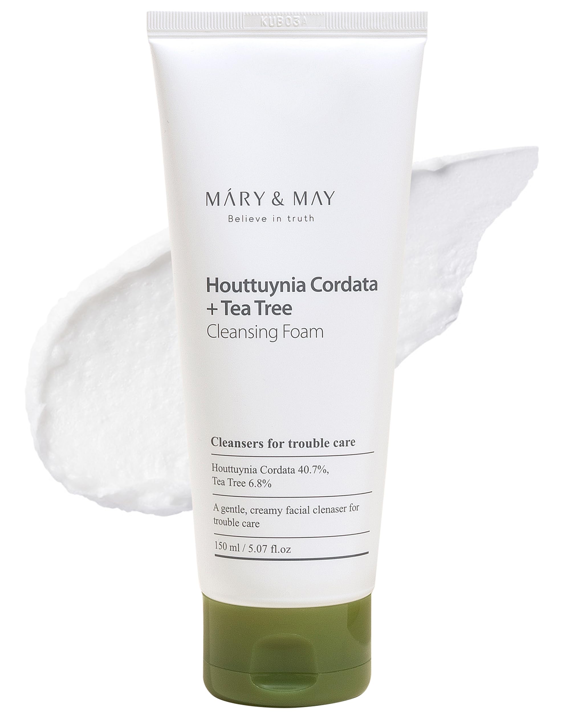 Foto 2 pulgar | Espuma Limpiadora Mary&may Houttuynia Cordata + Tea Tree 150 Ml - Venta Internacional.