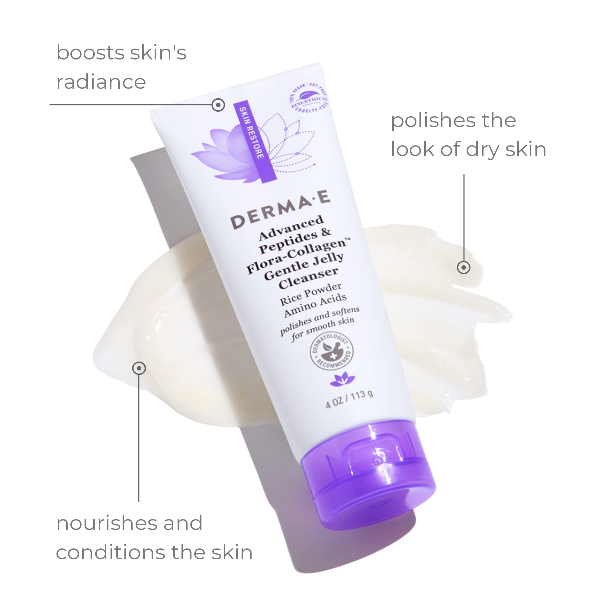 Foto 3 pulgar | Limpiador Facial Derma E Advanced Peptides 120 Ml Vegan - Venta Internacional.