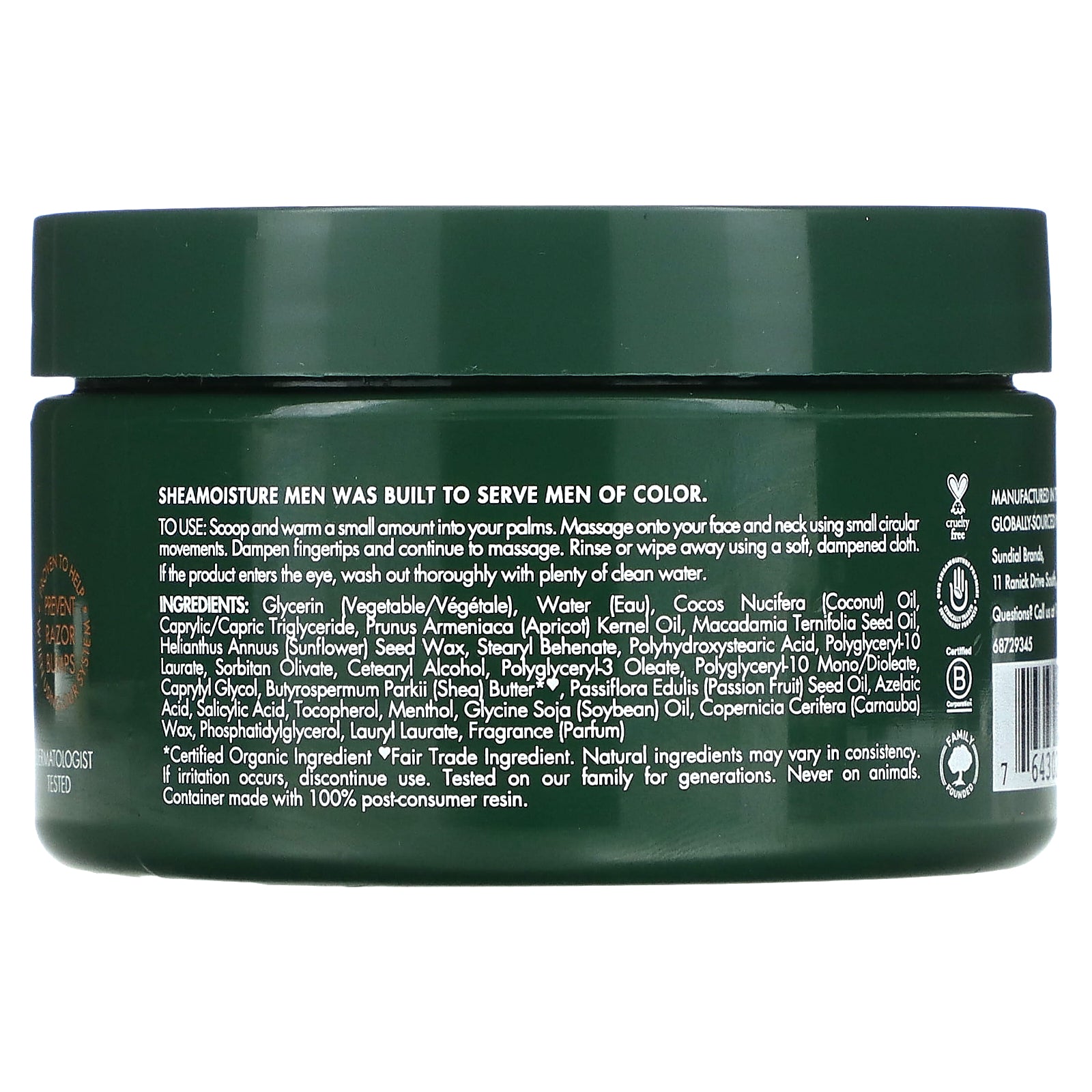 Foto 3 | Bálsamo Limpiador Sheamoisture Para Hombre, Hidratante Diario, 100 Ml - Venta Internacional.