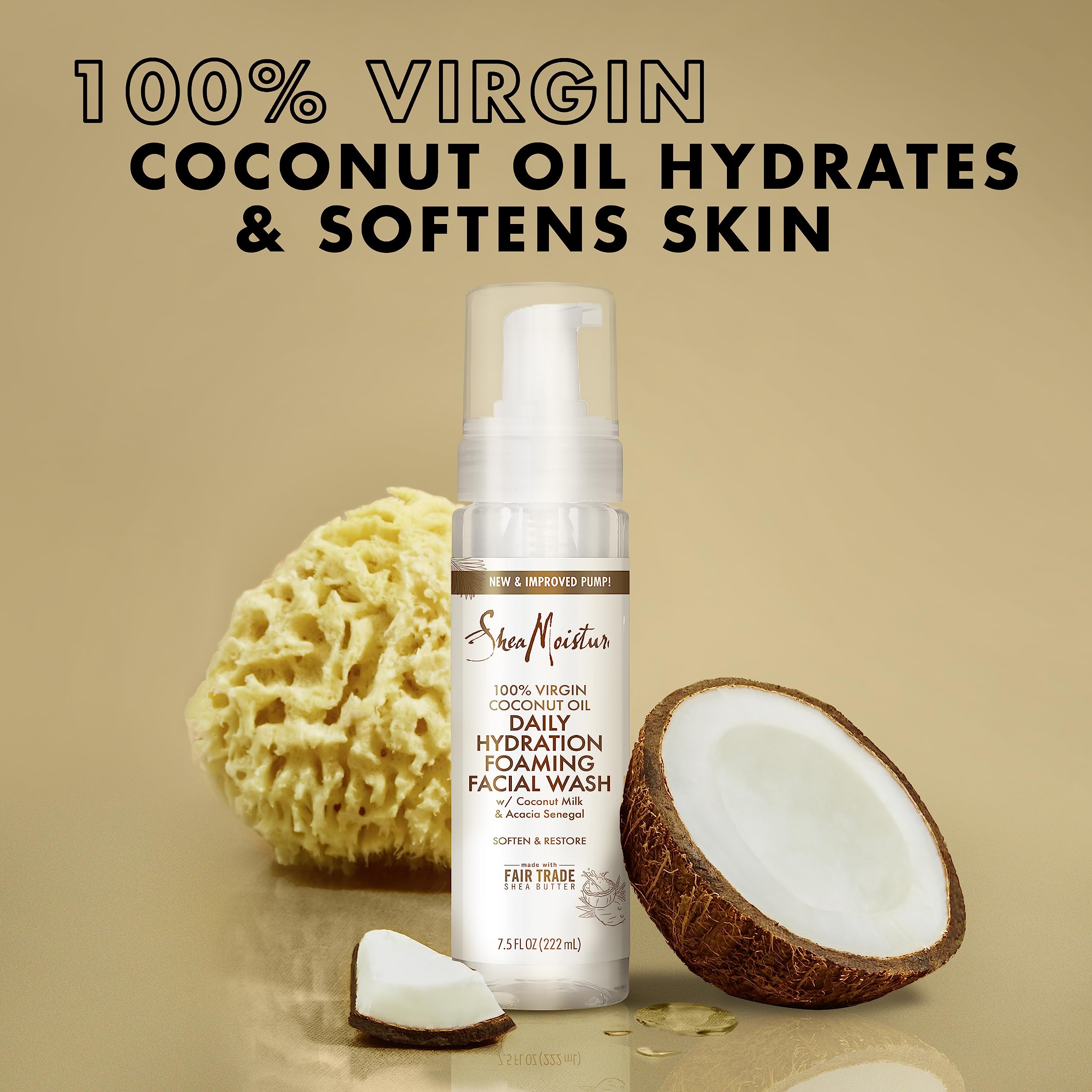 Foto 6 pulgar | Jabón Facial Sheamoisture Gentle Foaming 220 Ml Con Aceite De Coco - Venta Internacional.